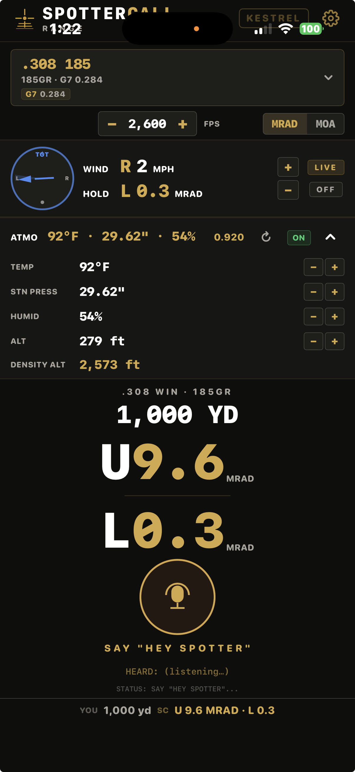 Live Kestrel session with ATMO expanded